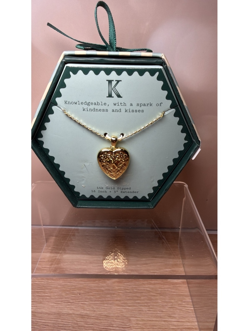 K Initial Heart Necklace | a new day